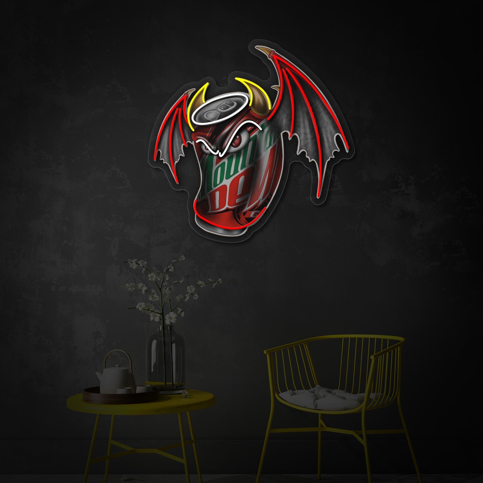 Mountain Dew Wings LED Neon Sign | Brand Art - MEON NEON