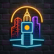 NYC Cityscape Under Dome Neon Sign - MEON NEON
