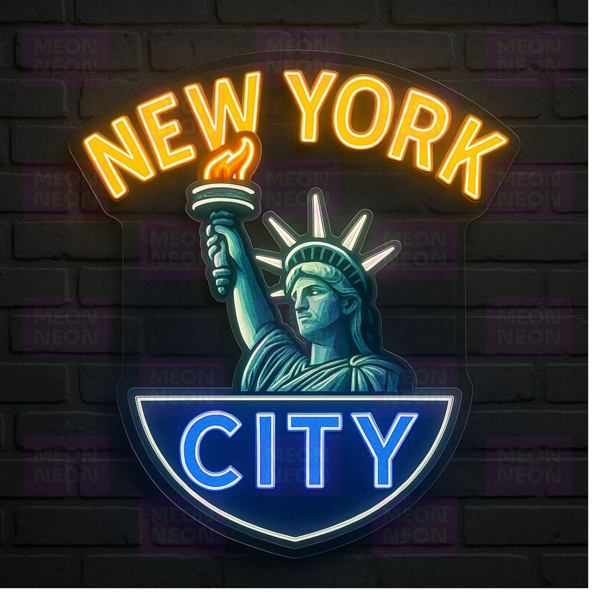 New York City Classic Shield Neon Sign - MEON NEON