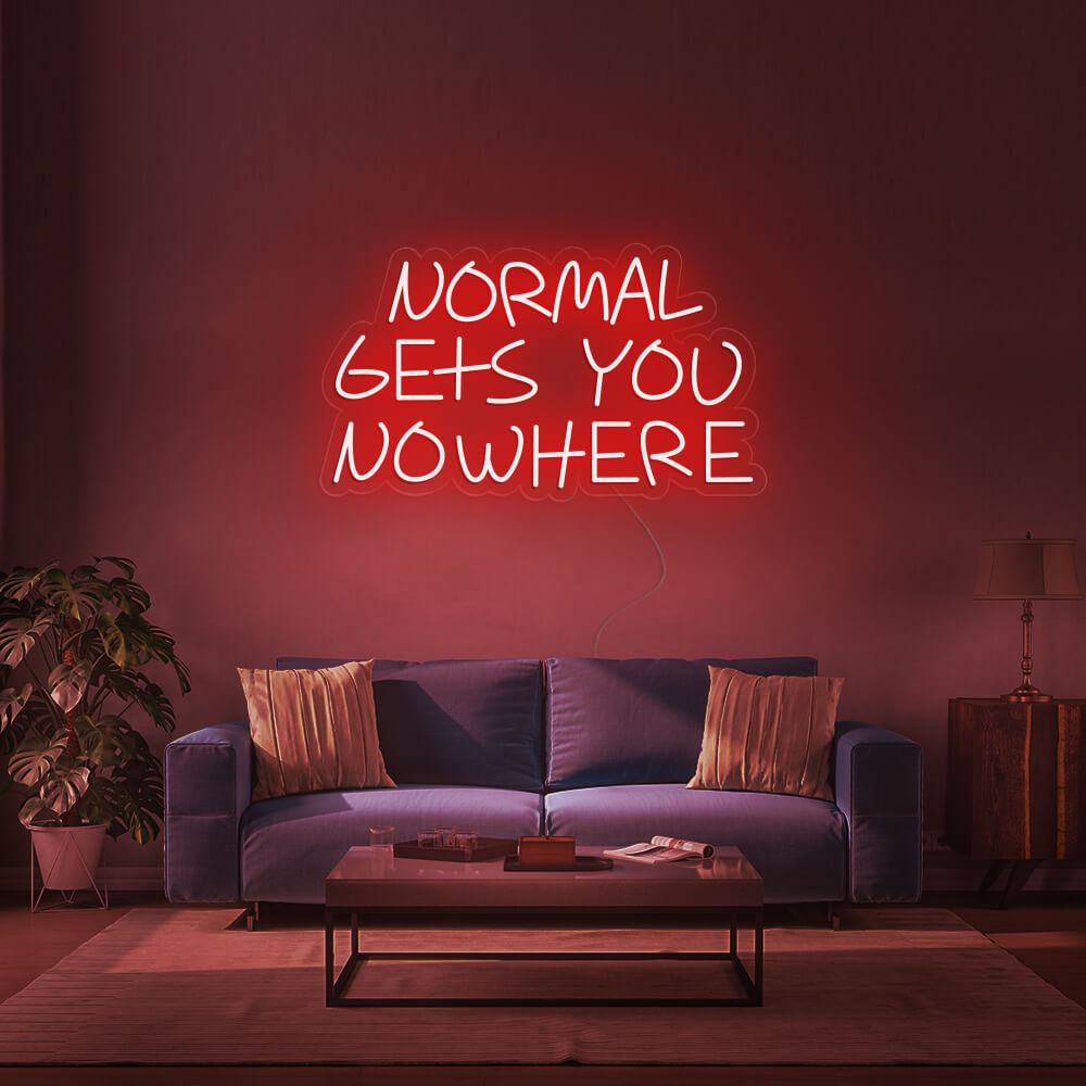 Normal Gets You Nowhere LED Neon Sign (Style 2) in Purple
