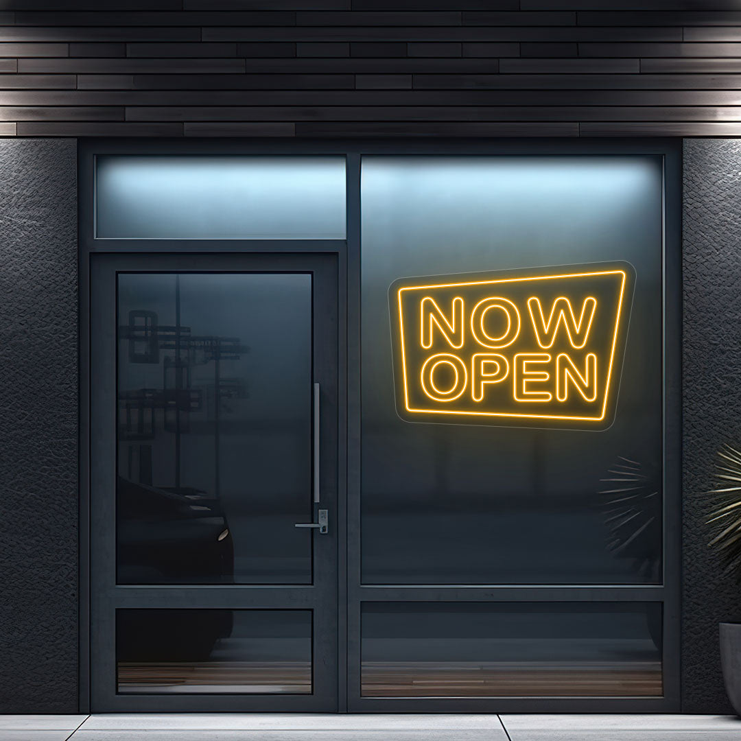 Now Open Square Sign image 0