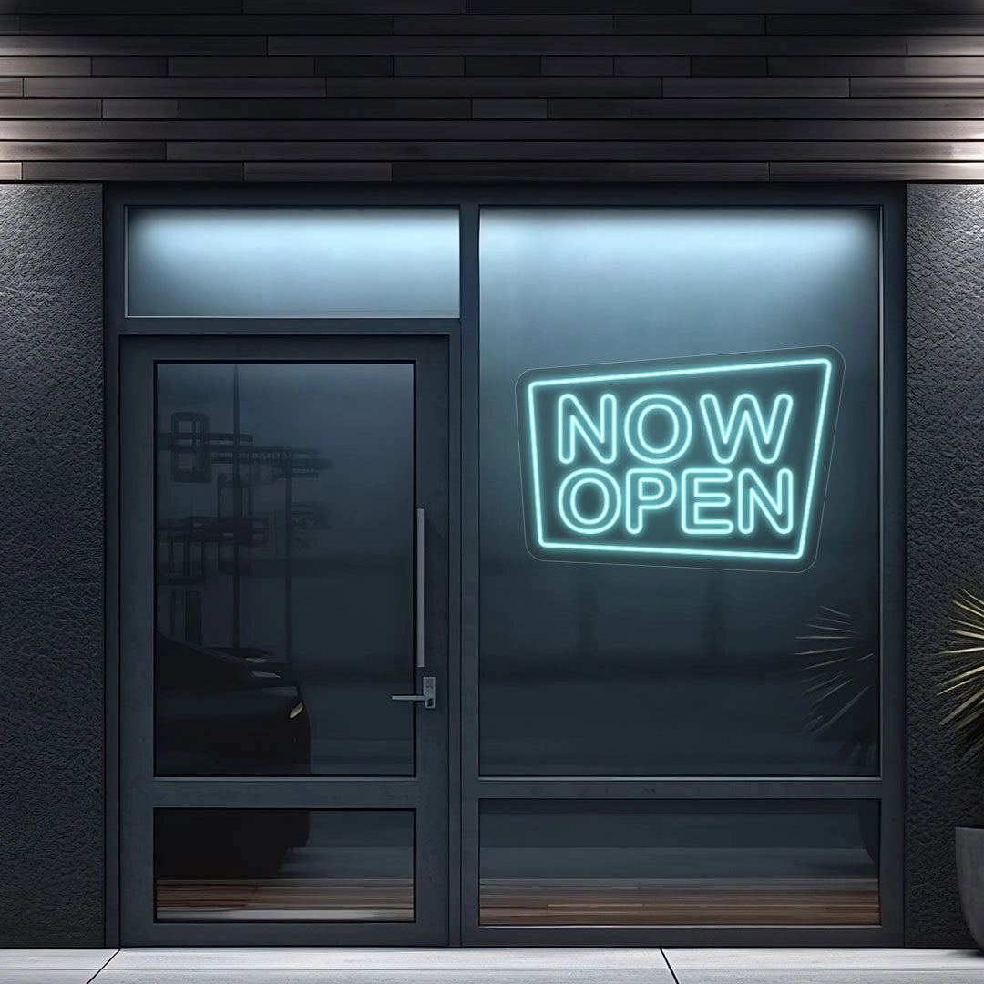 Now Open Square Sign image 2