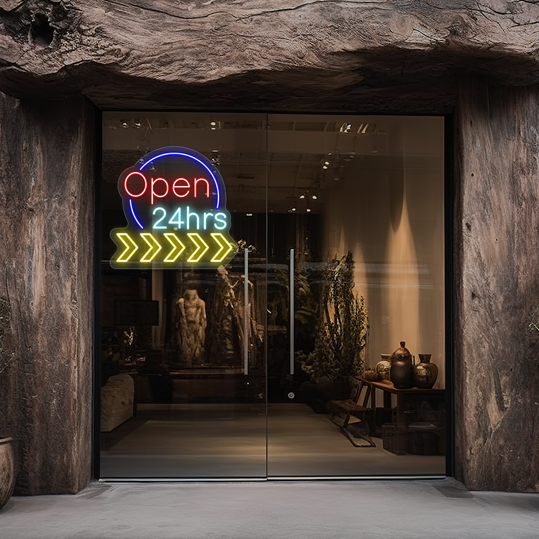 Open 24 Hrs Animated Sign image 4