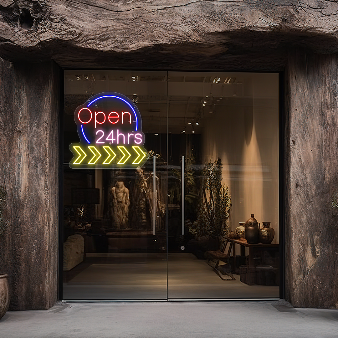 Open 24 Hrs Animated Sign image 5