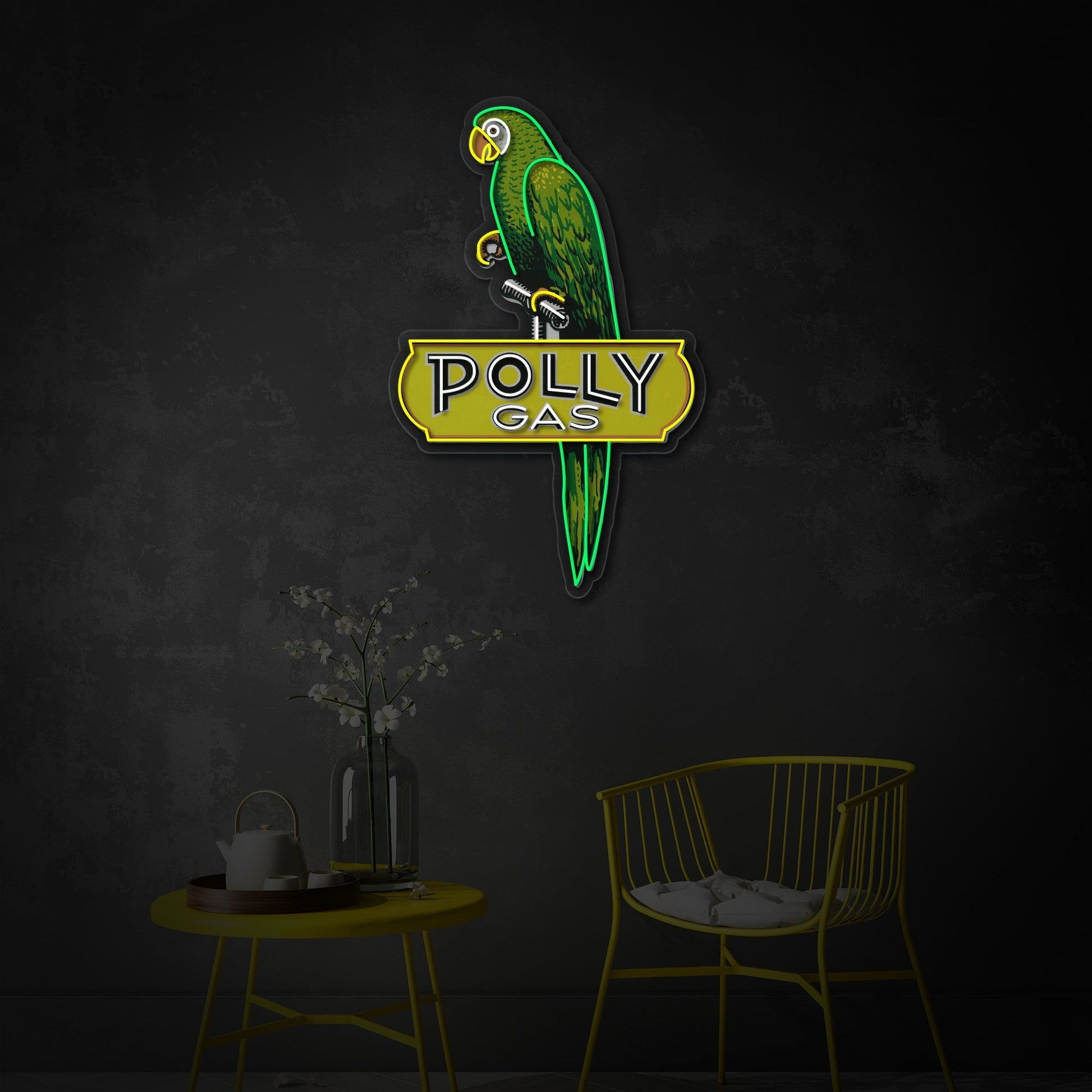 Poll Gas Station LED Neon Sign | Vintage Wall Art - MEON NEON