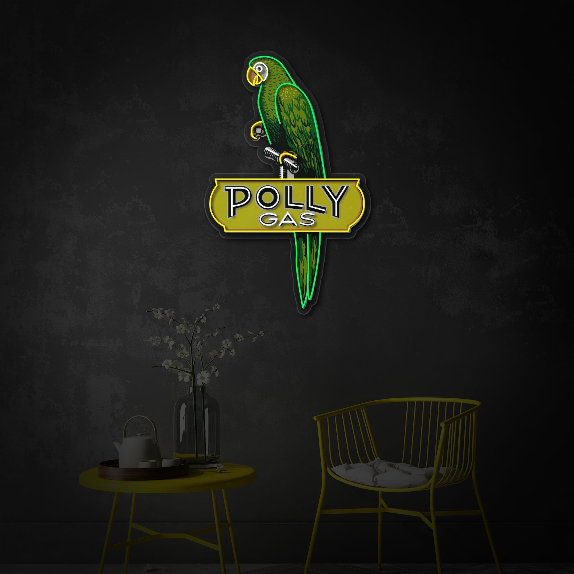 Poll Gas Station LED Neon Sign | Vintage Wall Art - MEON NEON