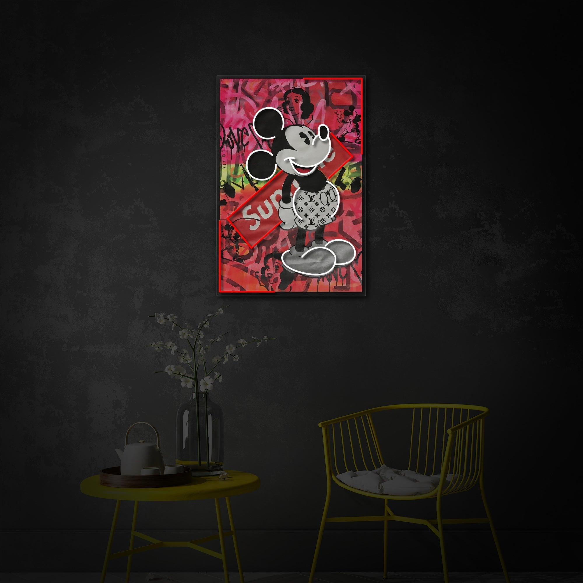 Pop Art Mouse LED Neon Sign | Cartoon Wall Art - MEON NEON