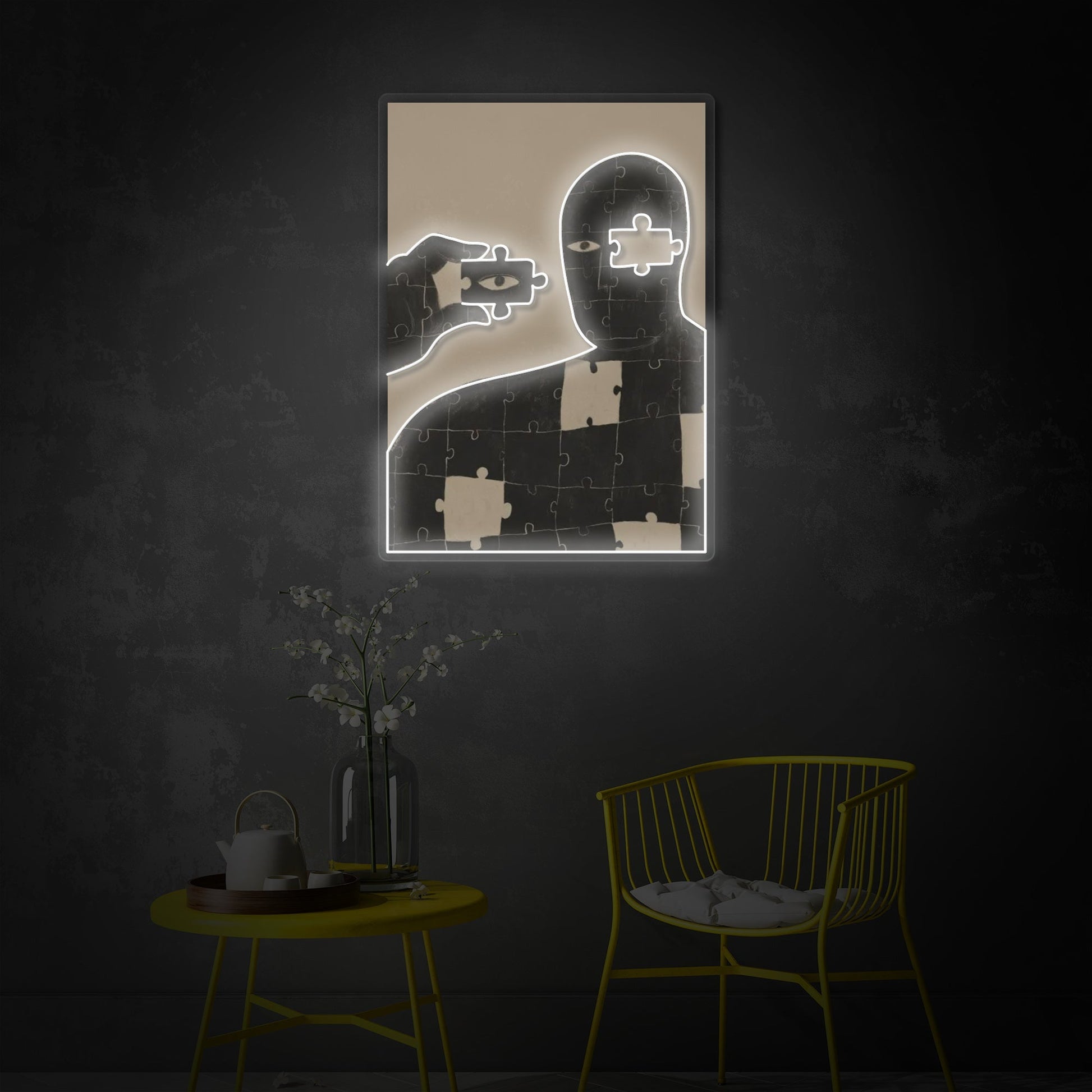 Puzzle Life LED Neon Sign | Modern Wall Art - MEON NEON