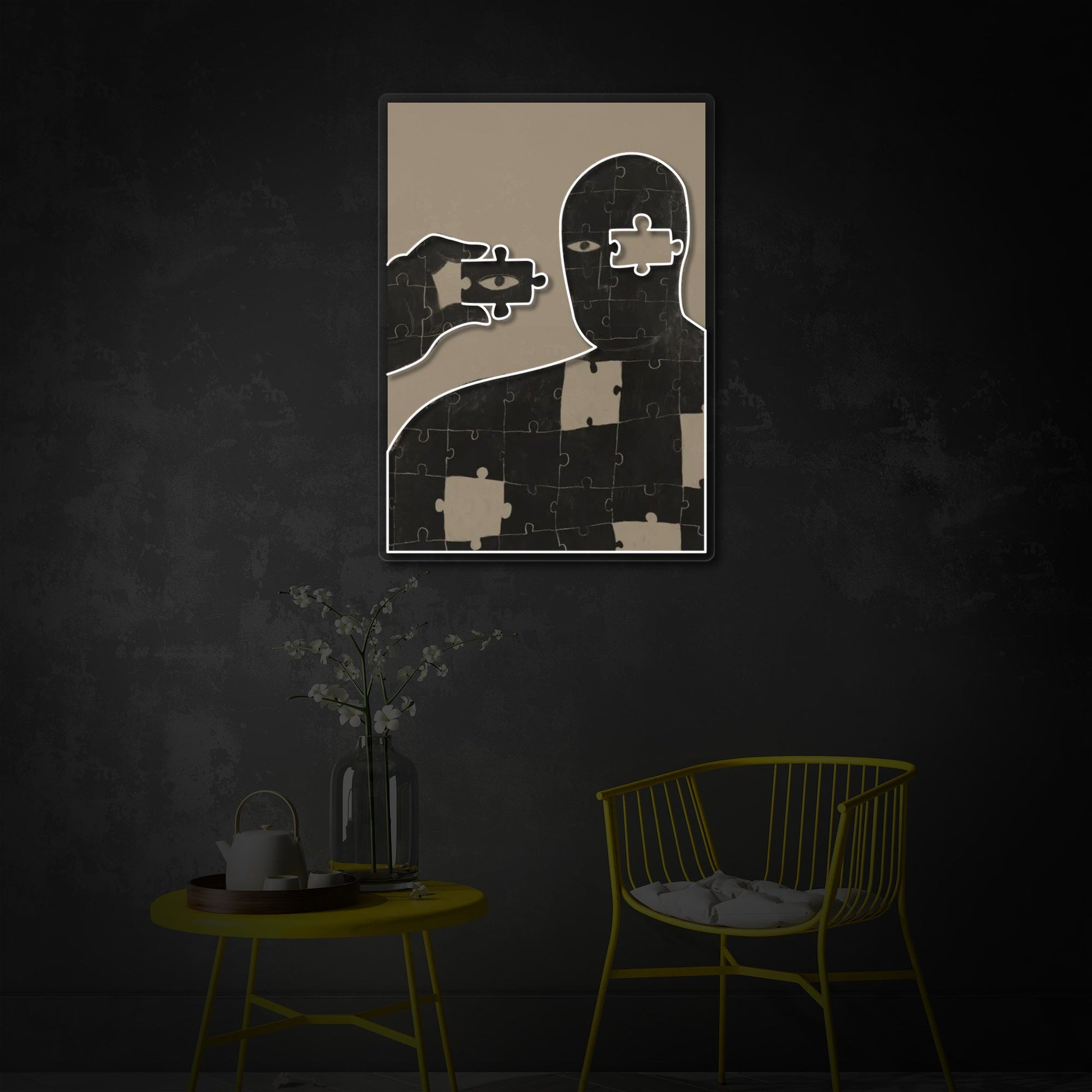 Puzzle Life LED Neon Sign | Modern Wall Art - MEON NEON