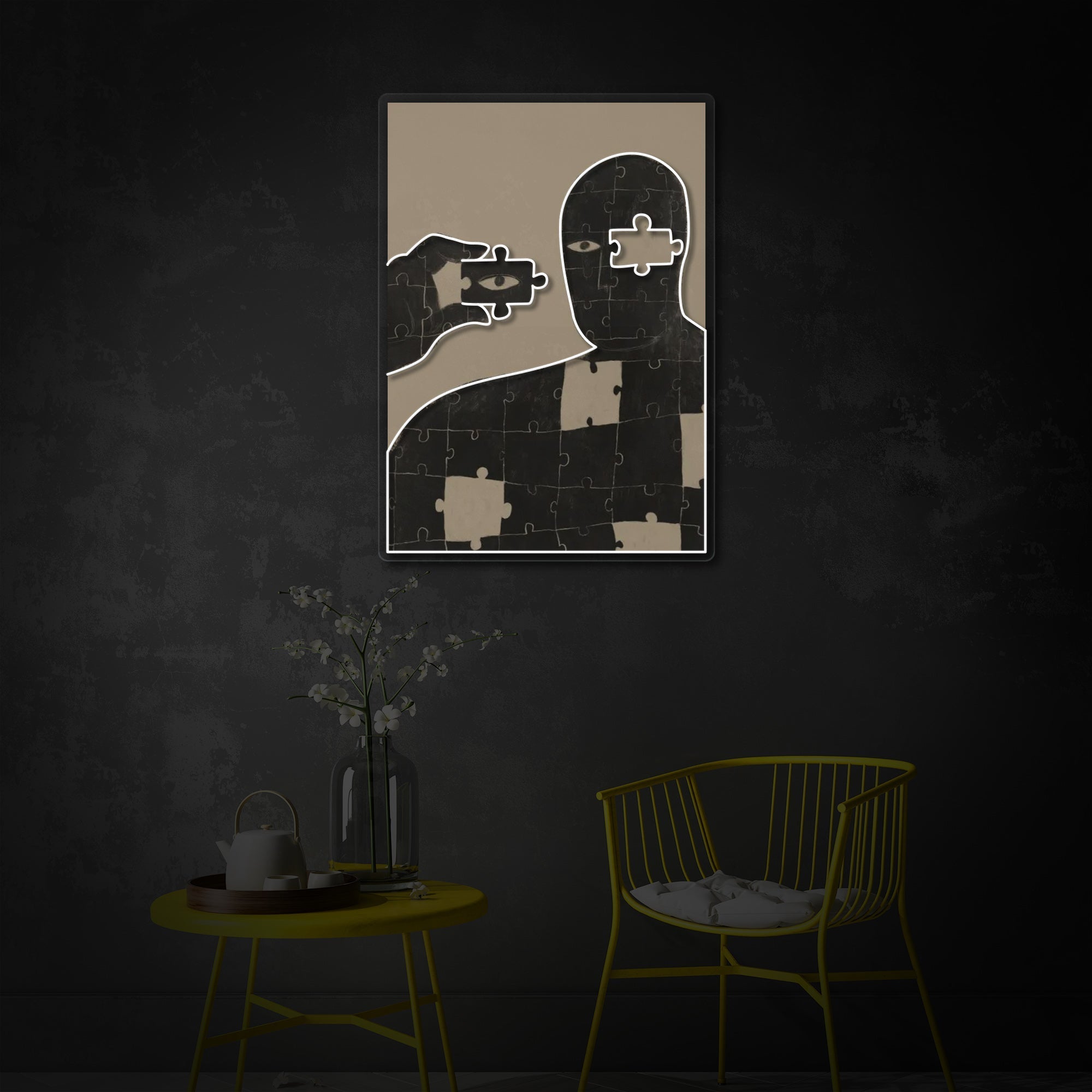 Puzzle Life LED Neon Sign | Modern Wall Art - MEON NEON