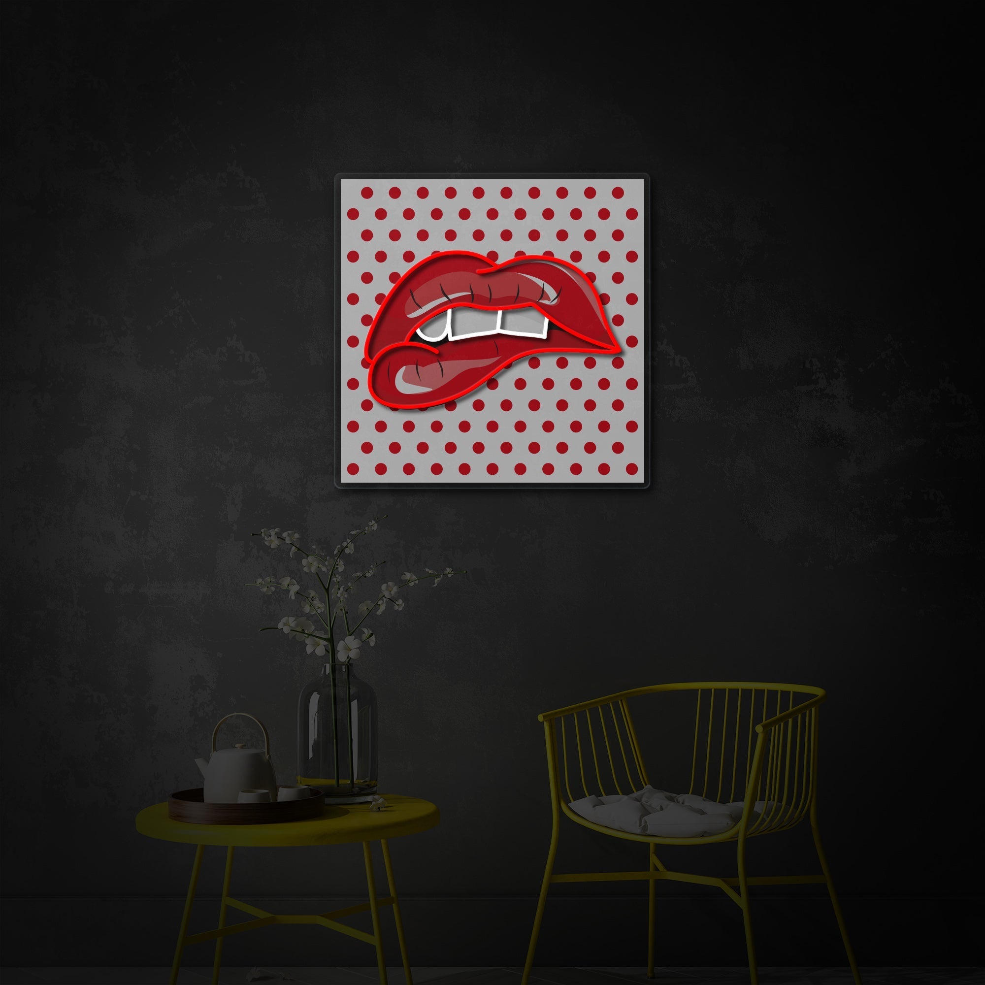 Red Lips LED Neon Sign | Beauty Wall Art - MEON NEON