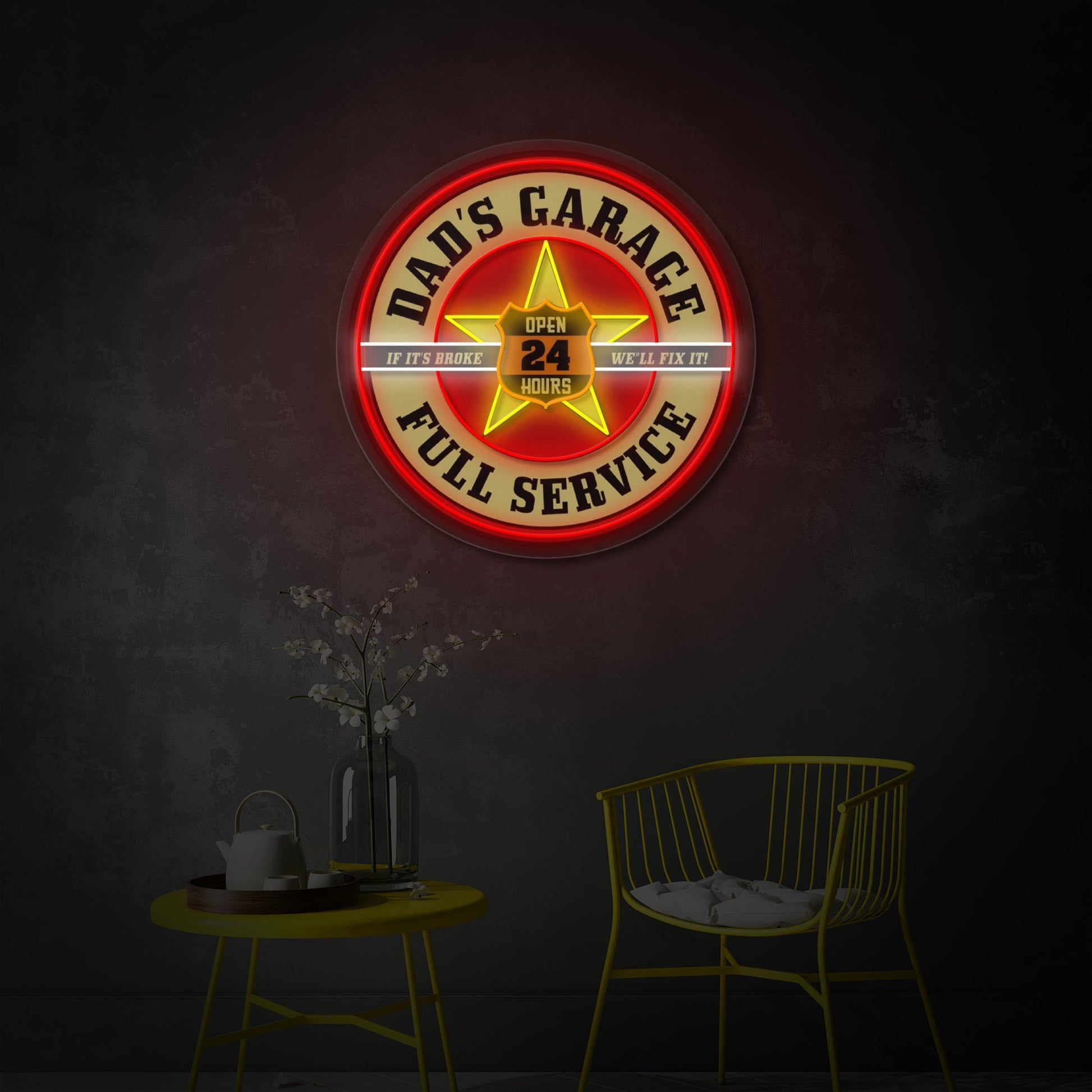 Retro Garage LED Neon Sign | Vintage Auto Decor - MEON NEON