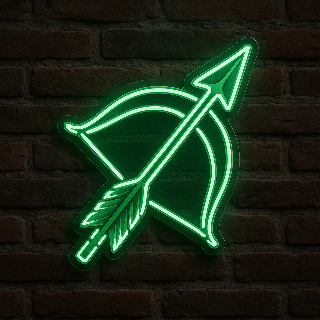 Robin Hood Feather Arrow LED Neon Sign