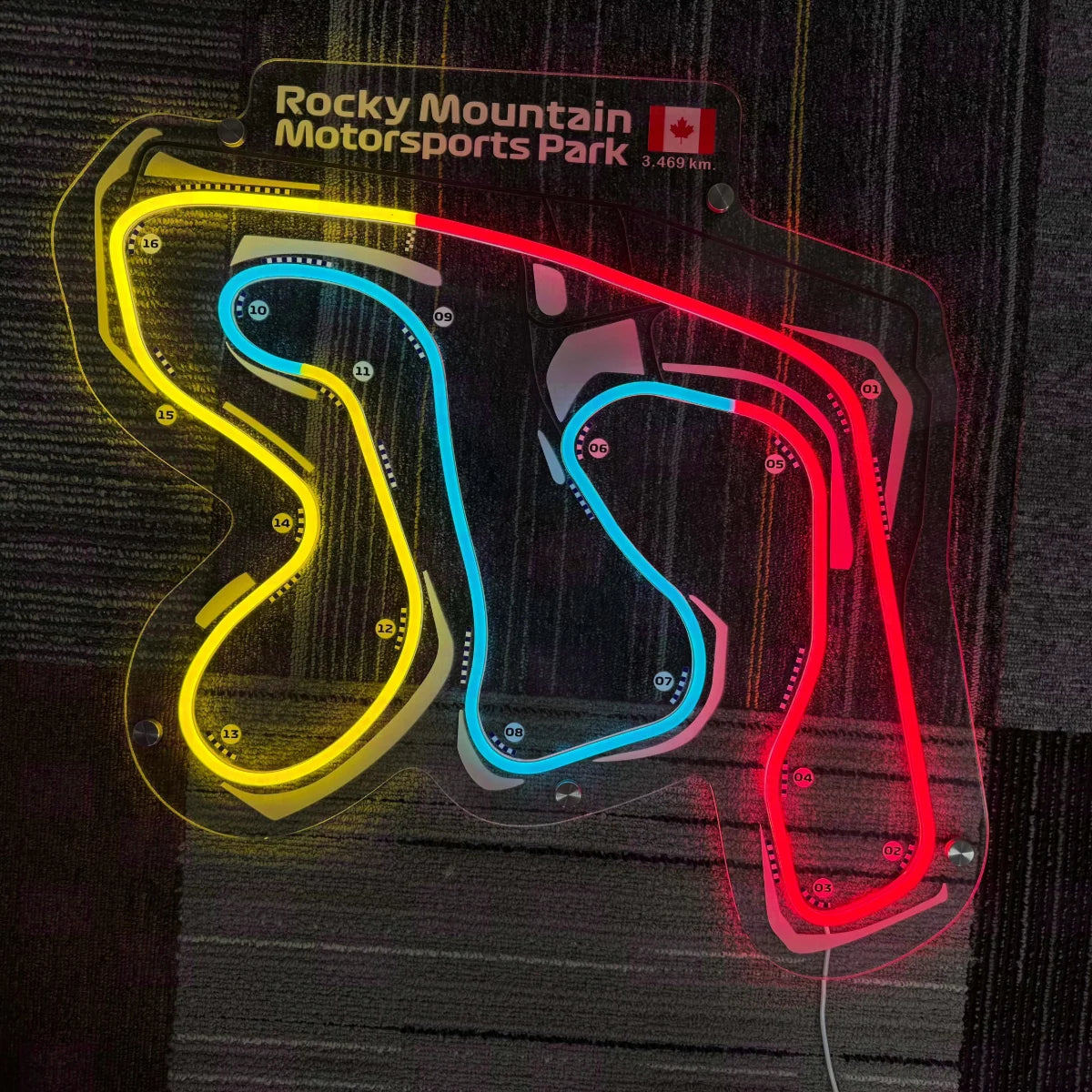 Custom Neon LED Racing Cave Decorative Acrylic Sign for Rocky Mountain Motorsports Circuit Advertising Features Unique Logo Led - LED Neon Sign