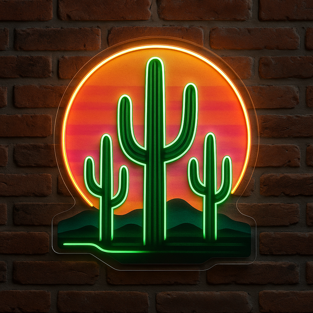 Saguaro Sunset LED Neon Sign