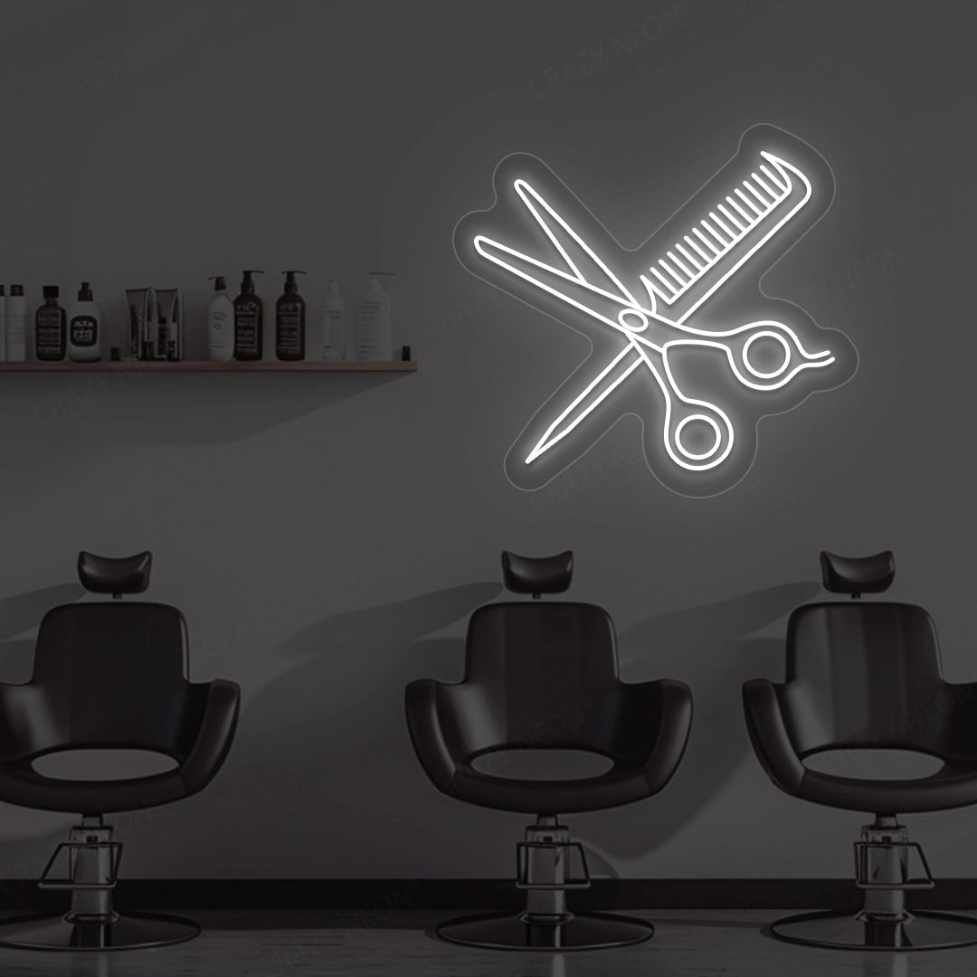 Scissors Comb Neon Sign image 8