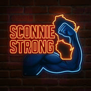 Sconnie Strong Wisconsin LED Neon Sign