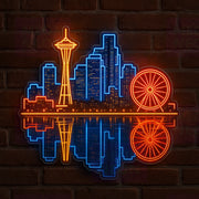 Seattle Skyline Reflection LED Neon Sign