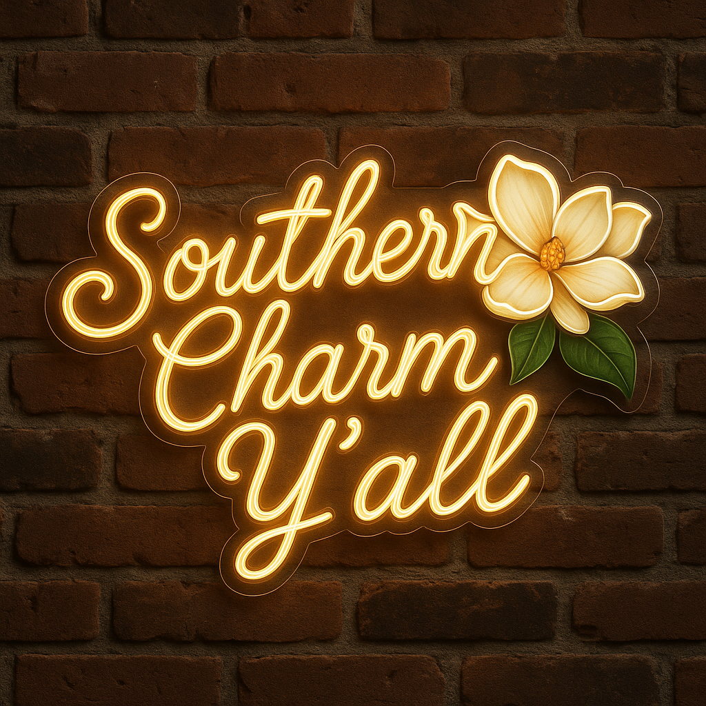 Southern Charm Y'all LED Neon Sign