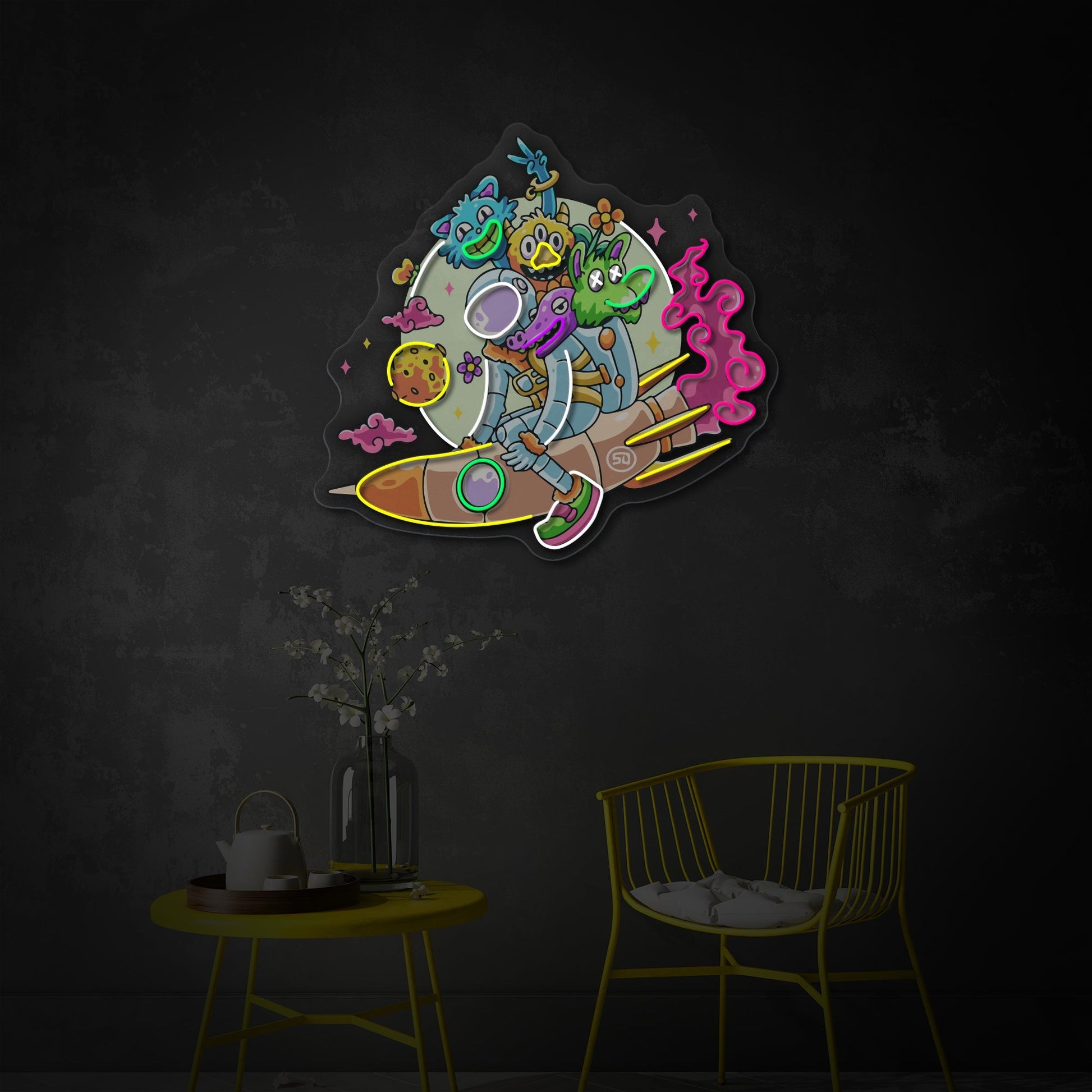 Space Explorer LED Neon Sign | Astronaut Wall Art - MEON NEON