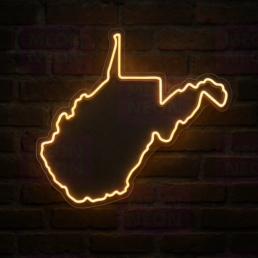 State Outline WV LED Neon Sign