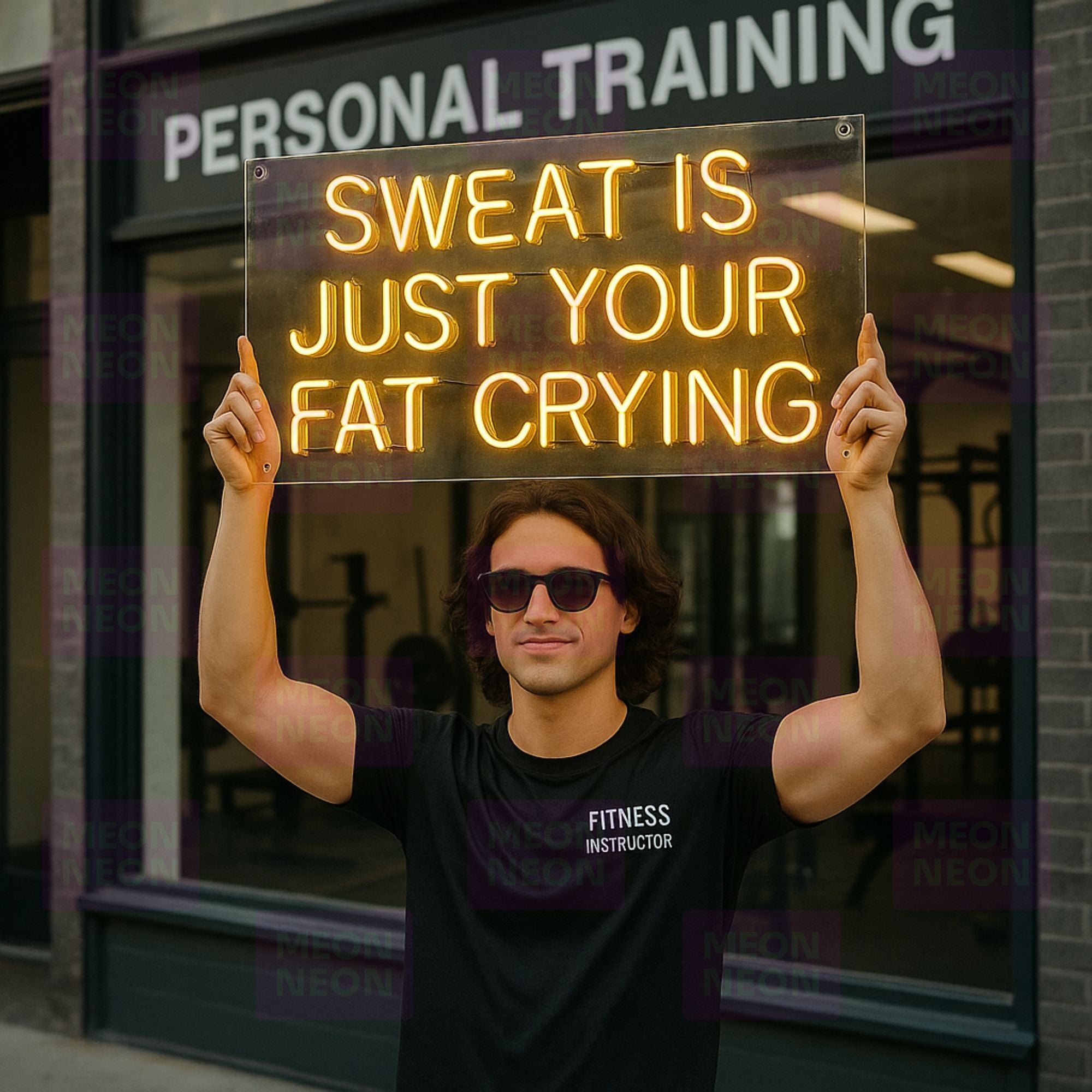 Sweat Is Just Your Fat Crying - LED Neon Sign - MEON NEON