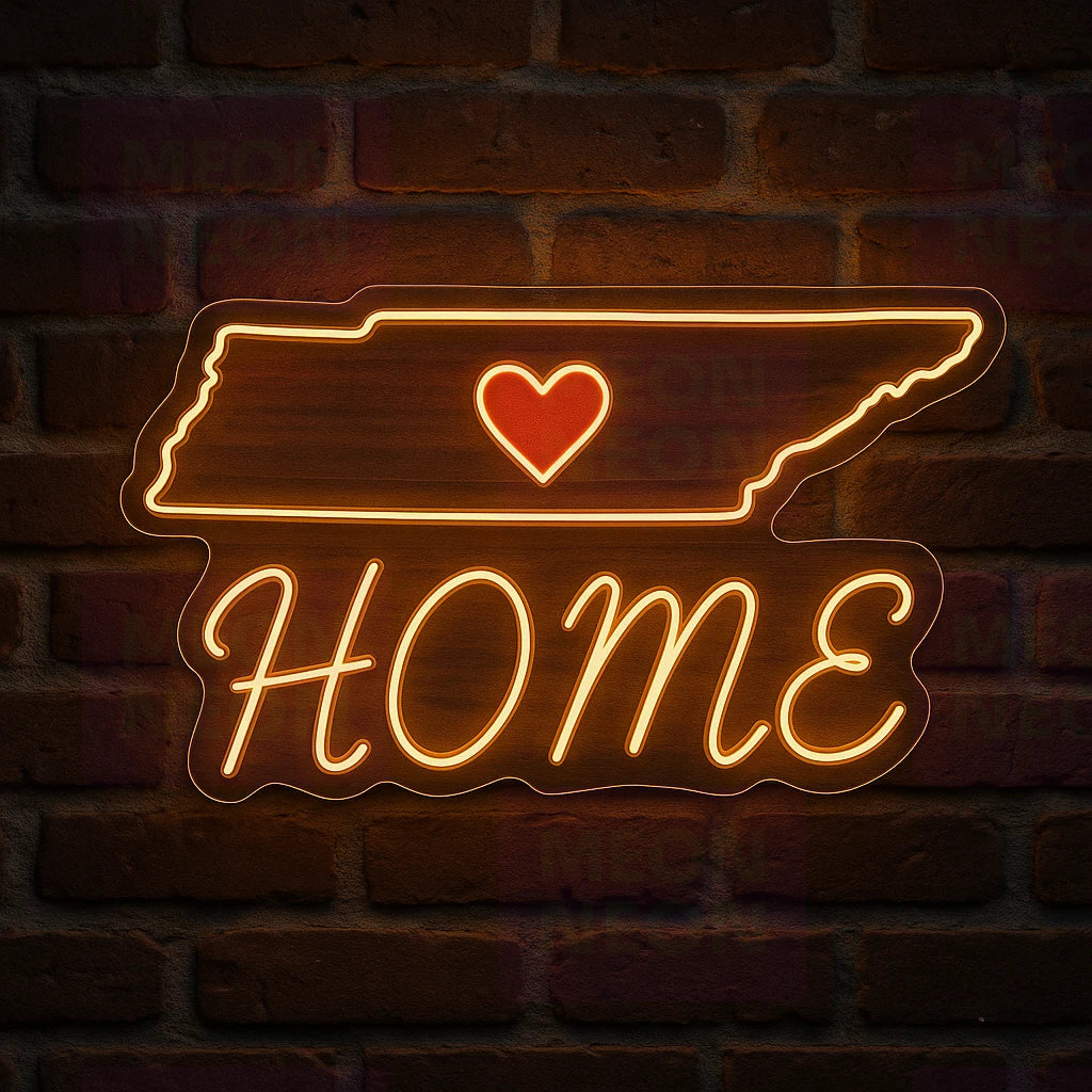 Tennessee Heart Home LED Neon Sign