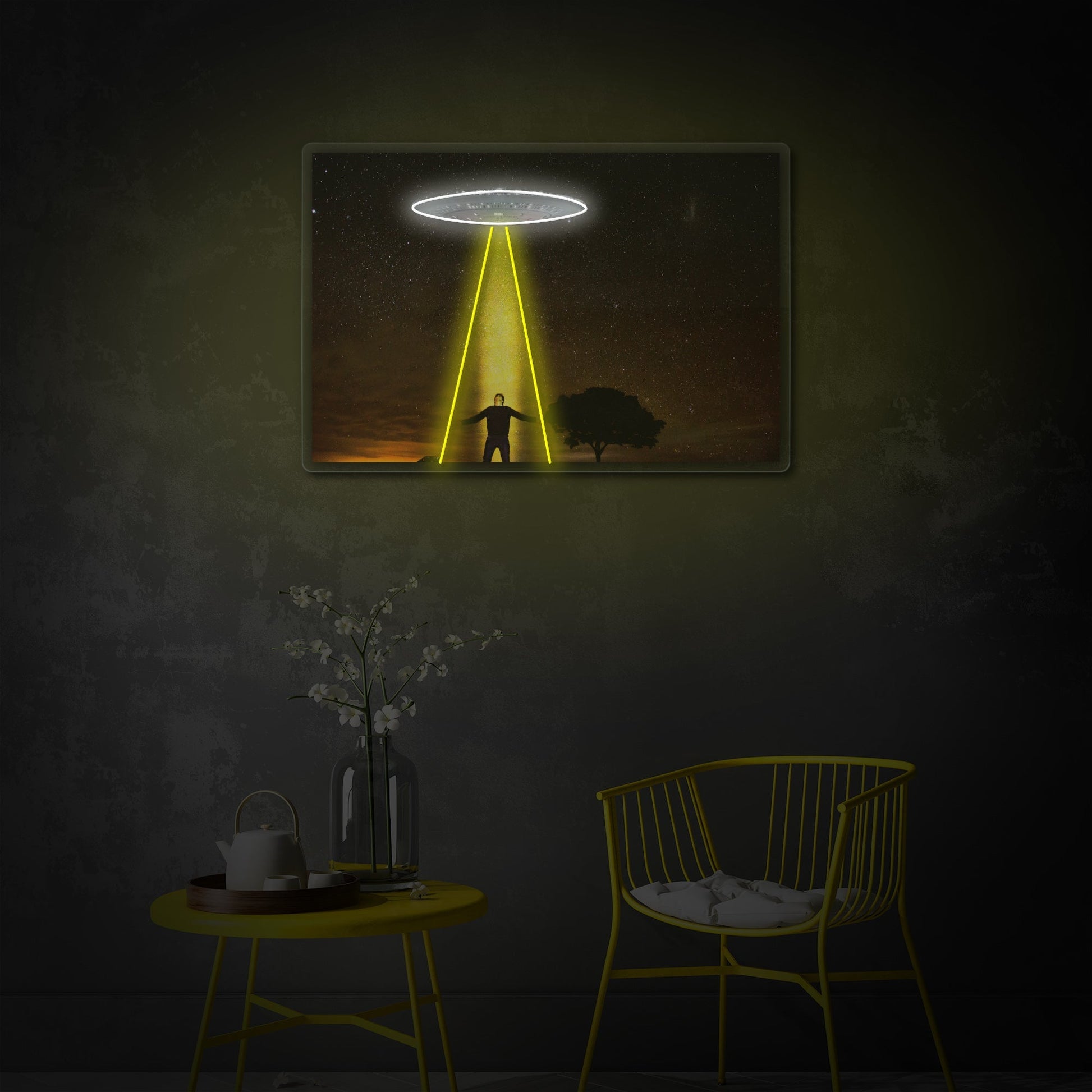 UFO Abduction LED Neon Sign | Space Wall Art - MEON NEON