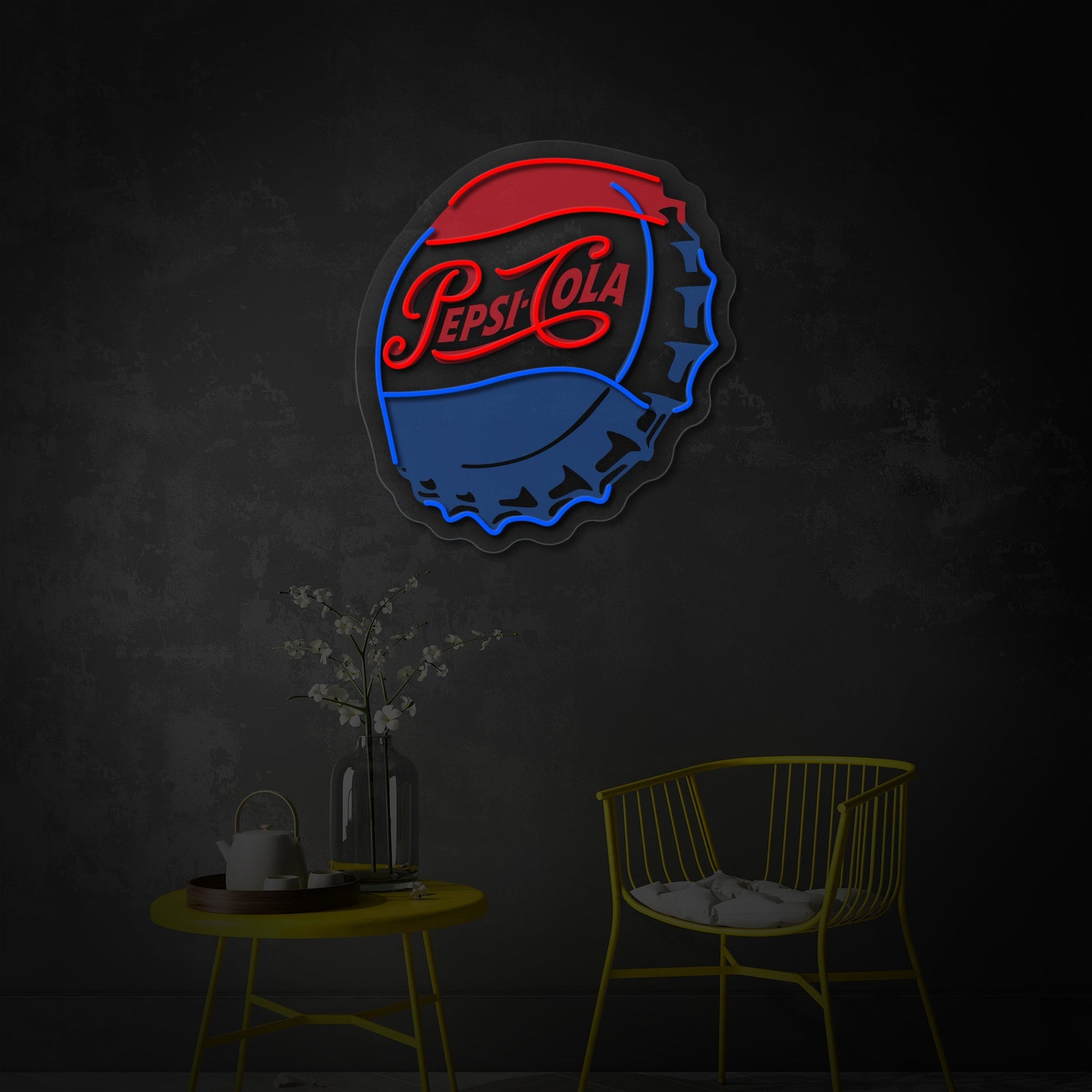 Vintage Cola Caps LED Neon Sign | Retro Wall Art - MEON NEON