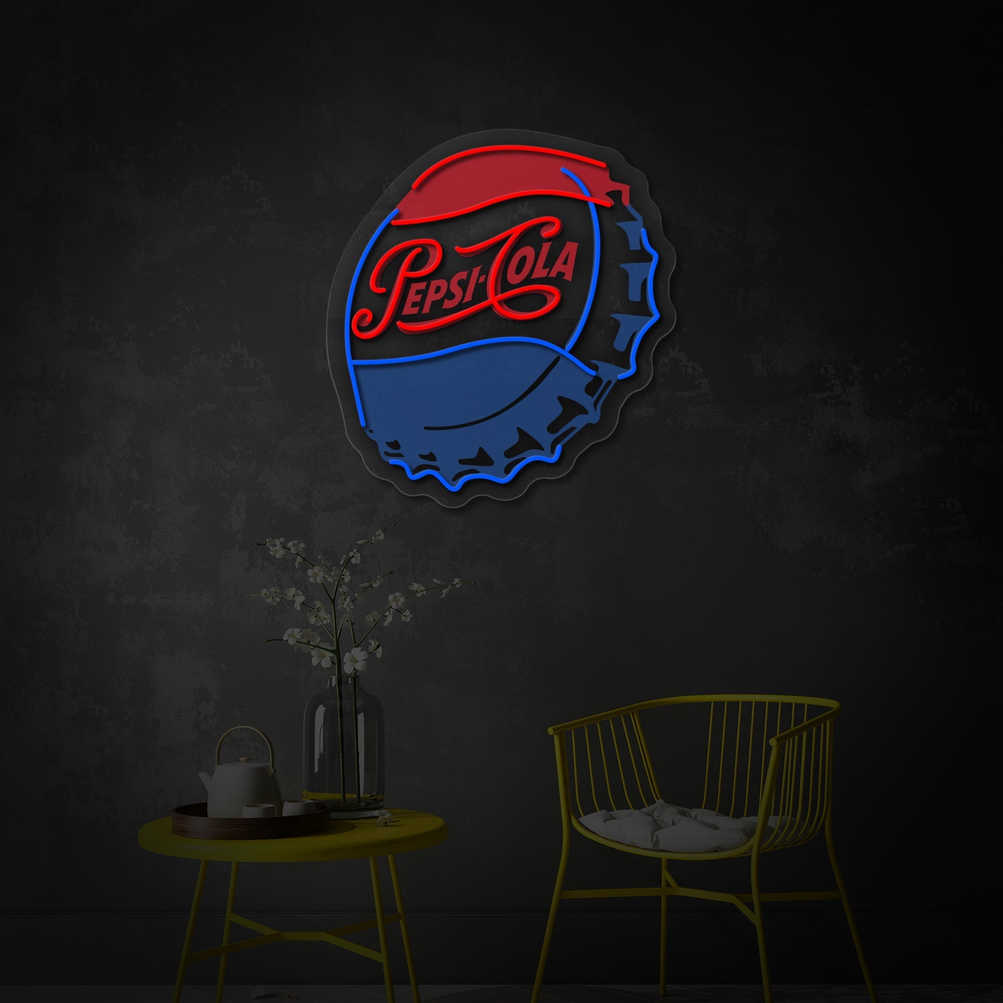 Vintage Cola Caps LED Neon Sign | Retro Wall Art - MEON NEON