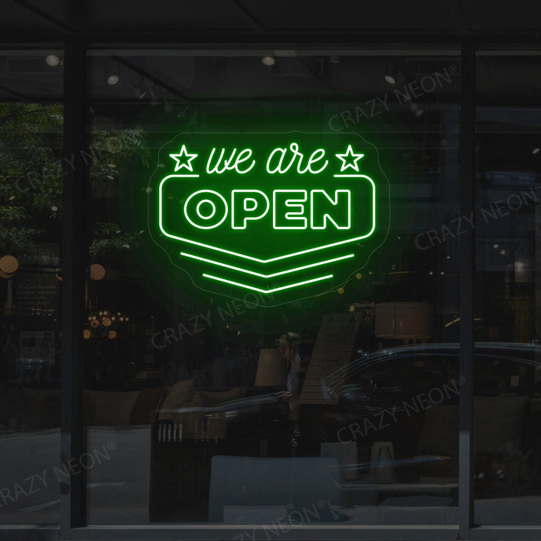 We Are Open Downward Arrow Sign image 8