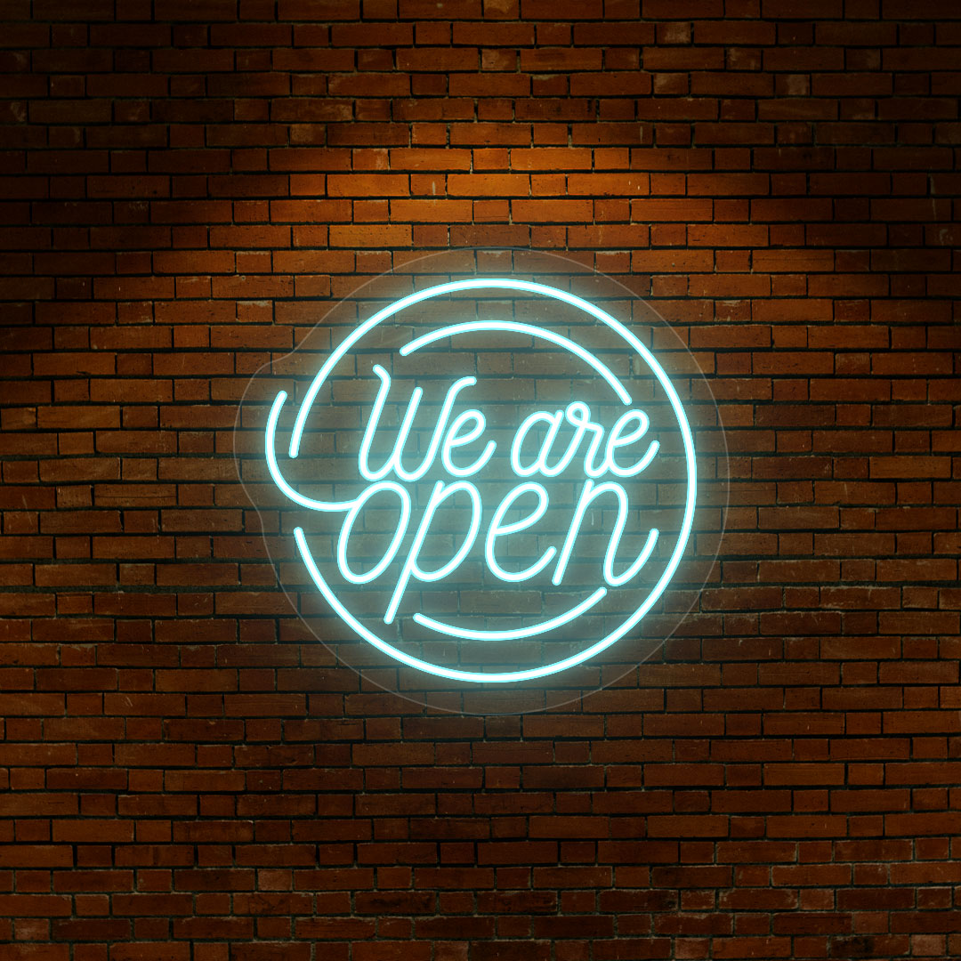 We Are Open Round Neon Sign image 5
