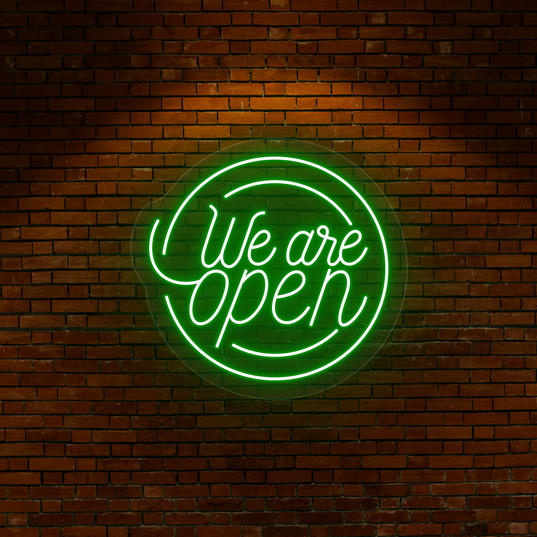 We Are Open Round Neon Sign image 7