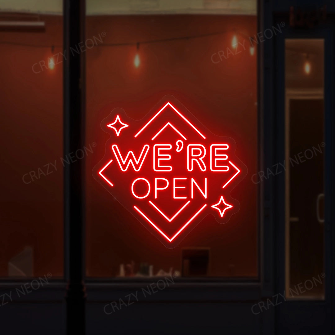 We Are Open Square Sign image 8