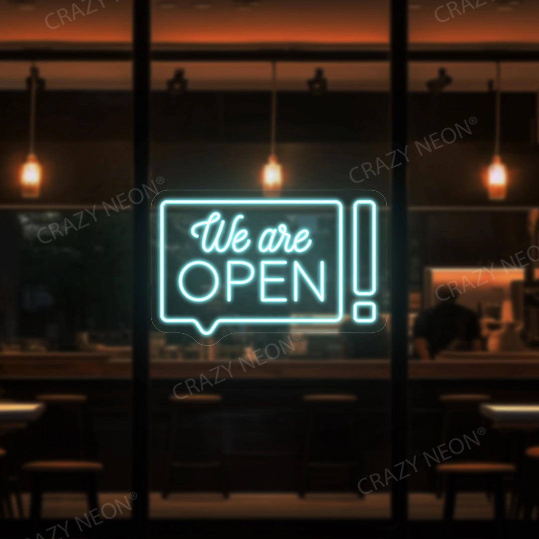 We Are Open chat box Sign image 3