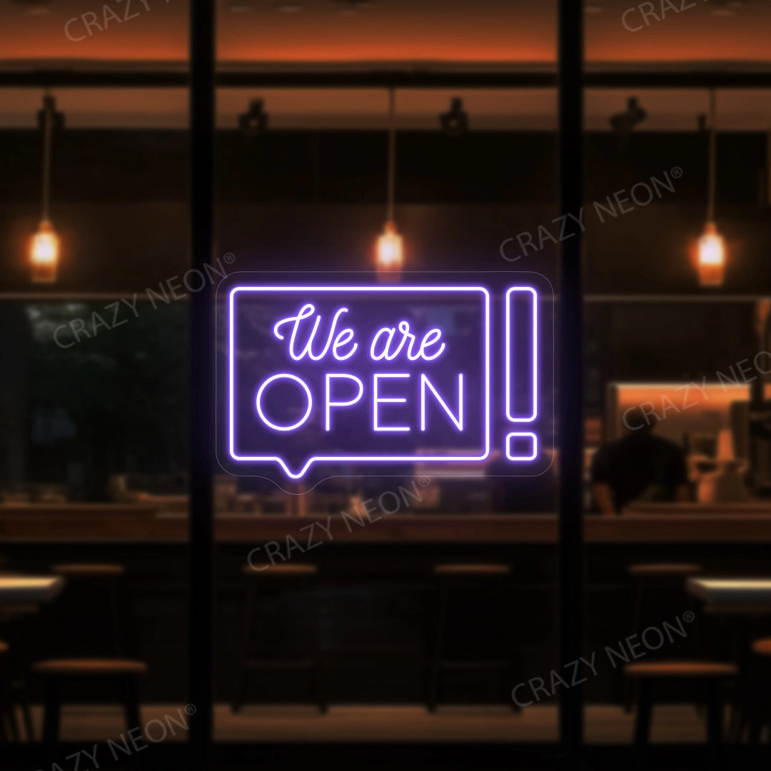 We Are Open chat box Sign image 6