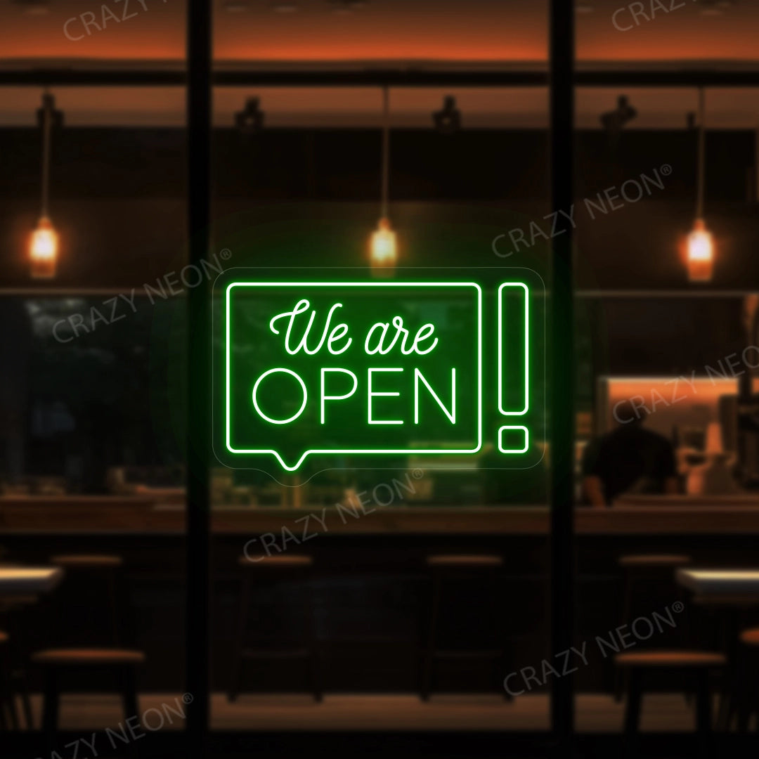 We Are Open chat box Sign image 8