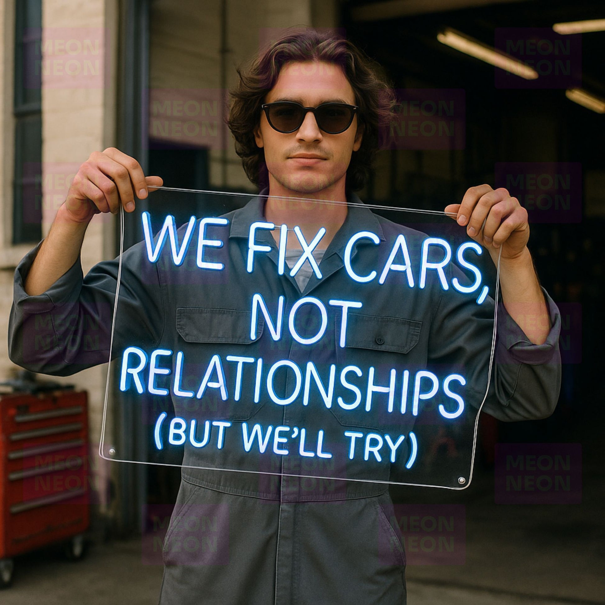 We Fix Cars, Not Relationships (But We'll Try) - LED Neon Sign - MEON NEON