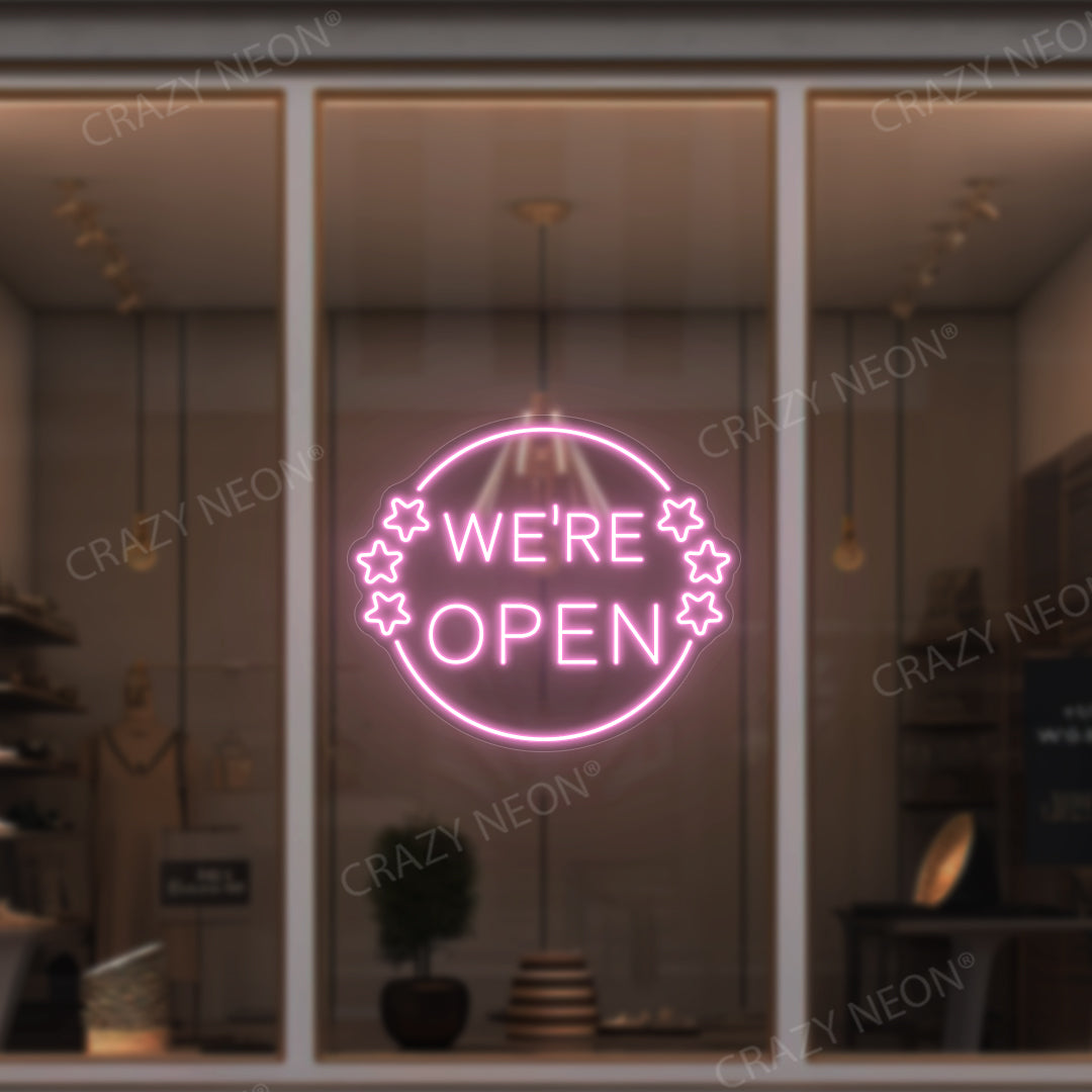 We're Open Neon Sign image 5