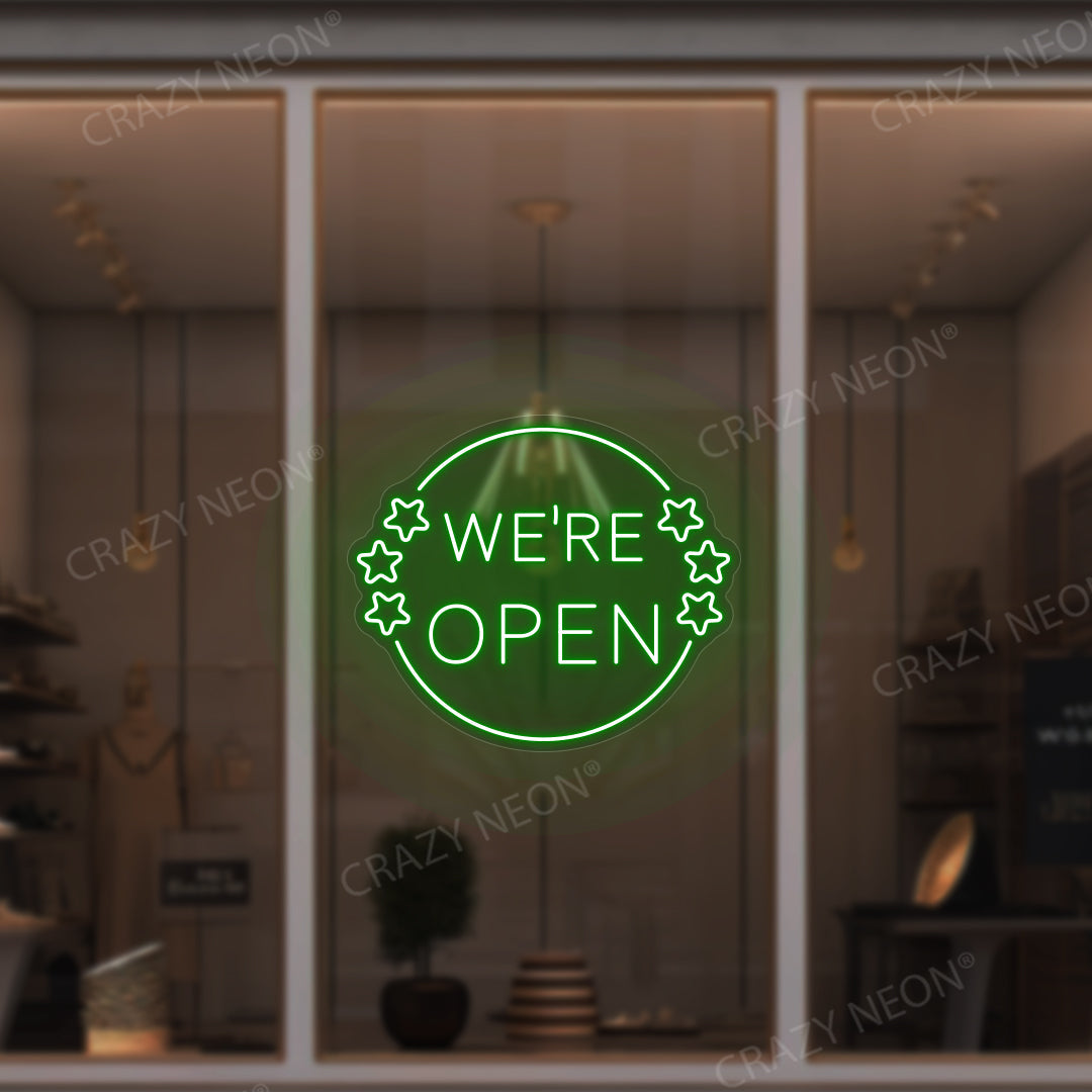 We're Open Neon Sign image 6