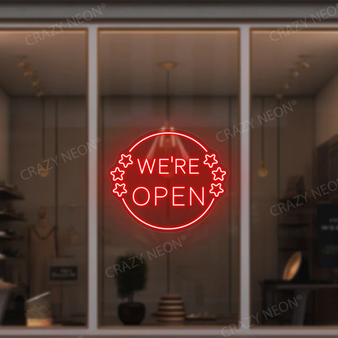 We're Open Neon Sign image 8
