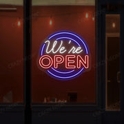 We're Open Neon Sign - Multicolor image 0