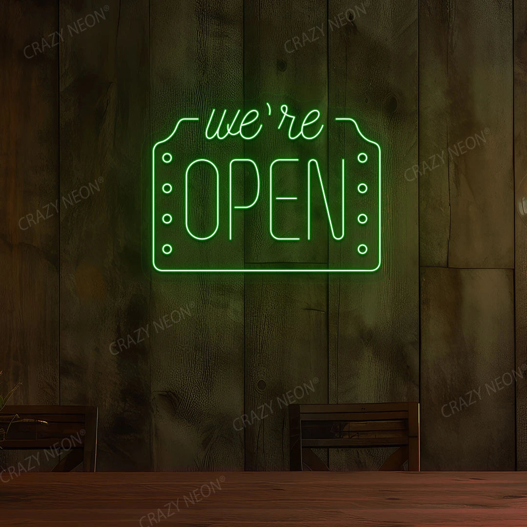 We're Open Sign Box Shape image 4