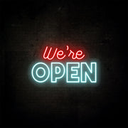 We're Open Sign - Multicolor image 0