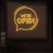 We're Open With Message Icon Sign image 0