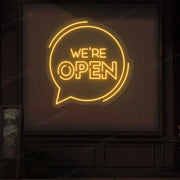 We're Open With Message Icon Sign image 0