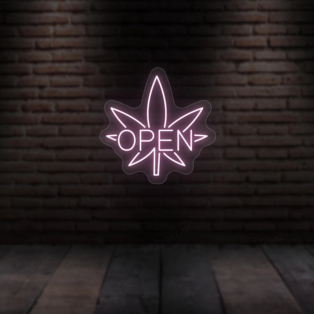 Weed Open Neon Sign image 5
