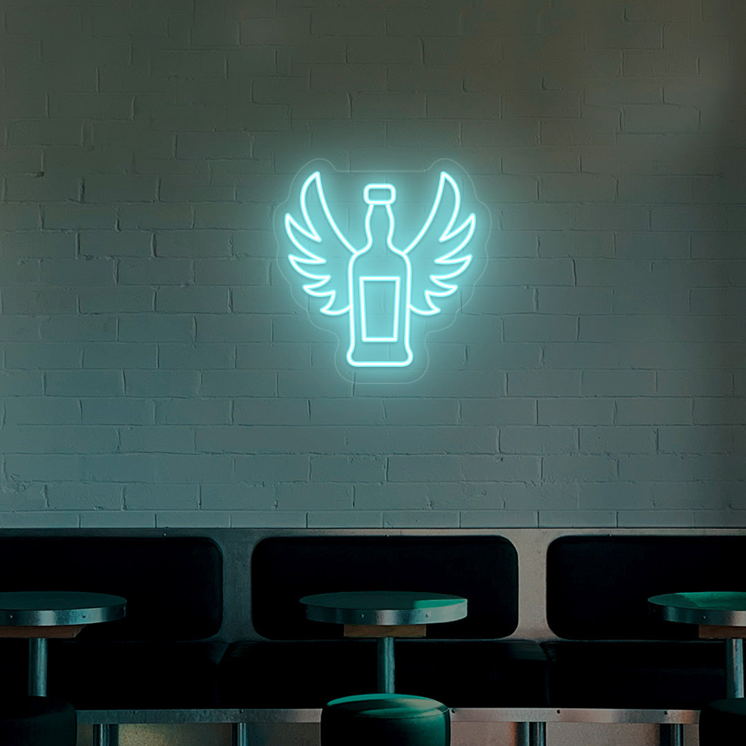 Whiskey Bottle With Wings Neon Sign image 5