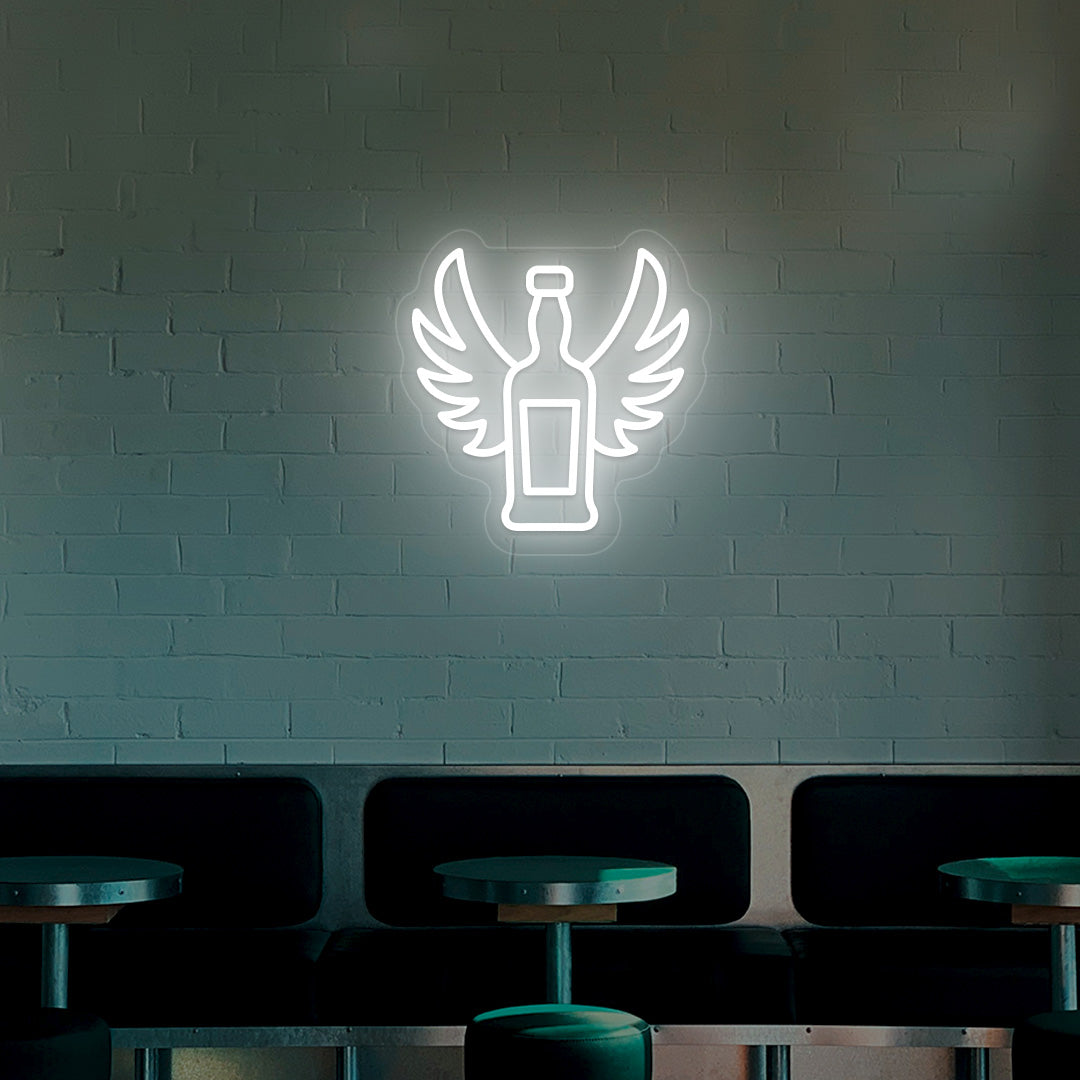 Whiskey Bottle With Wings Neon Sign image 8