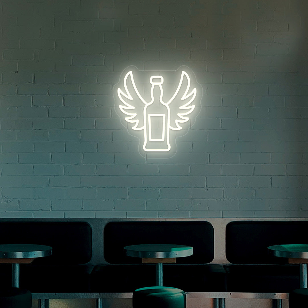 Whiskey Bottle With Wings Neon Sign image 9